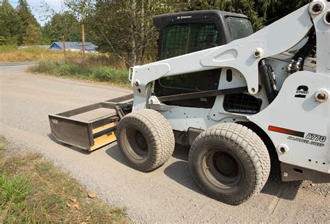 skid steer box grader reviews|driveway maintainer for skid steer.